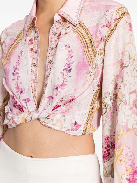 Fresco Fairytale-print silk shirt 