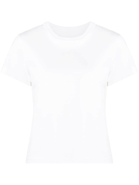 White Logo-Embossed Cotton T-shirt