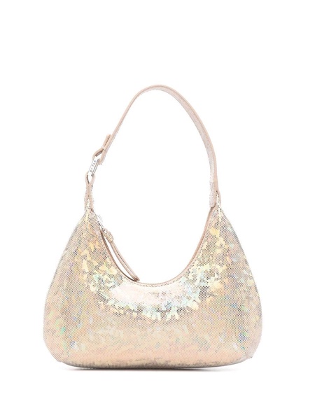 metallic-effect zipped tote