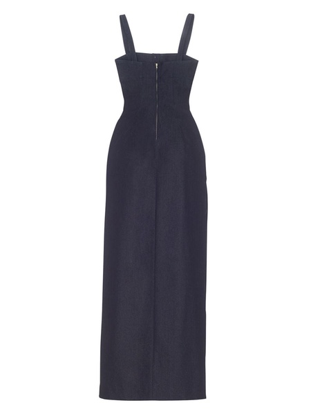 Camille sleeveless denim midi dress