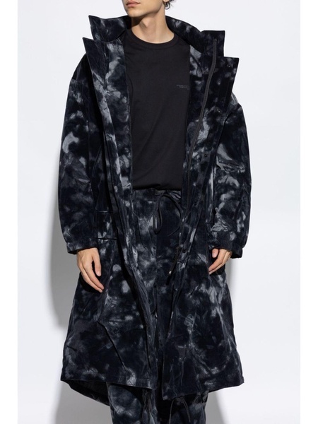 printed parka coat