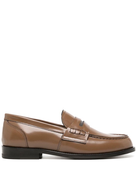 slip-on leather loafers 