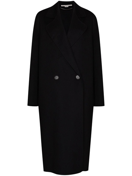 oversize double-breasted wool coat