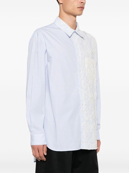 lace-panel shirt