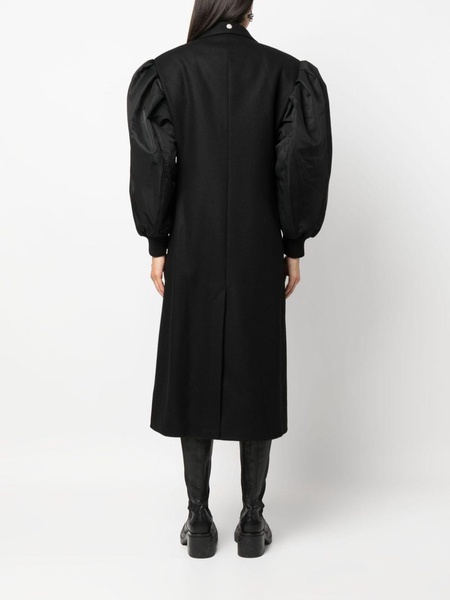 double-breasted wool-blend coat