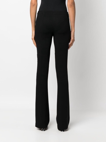 stretch flared trousers