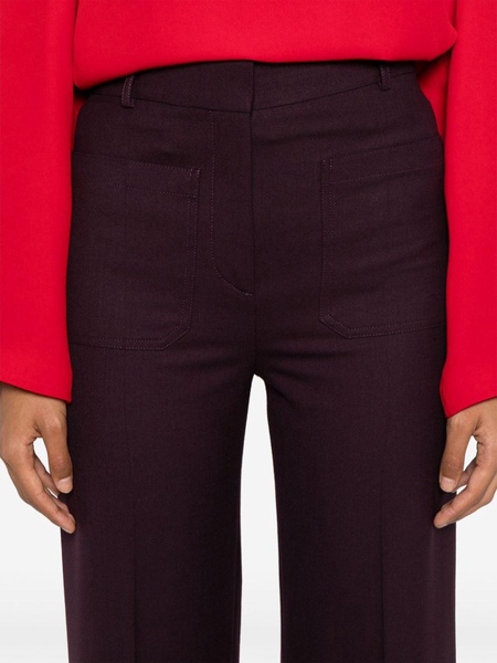 mid-rise straight-leg trousers