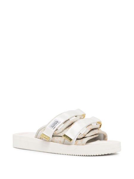 Moto-Vhl shearling trim sandals