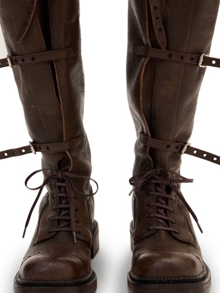 lace-up leather boots