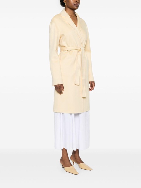 belted cashmere long coat