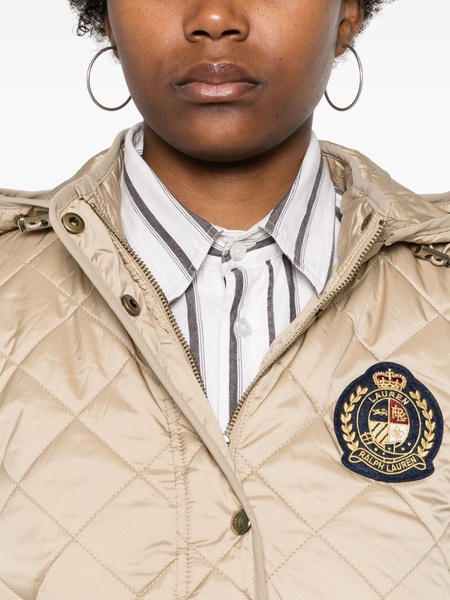 diamond-quilted padded jacket