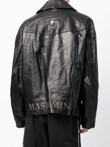 embroidered leather jacket