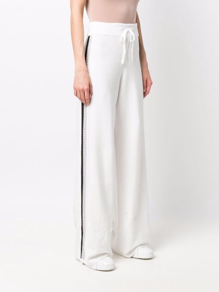 side stripe knitted trousers