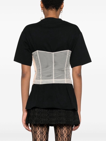 corset-insert short-sleeve T-shirt