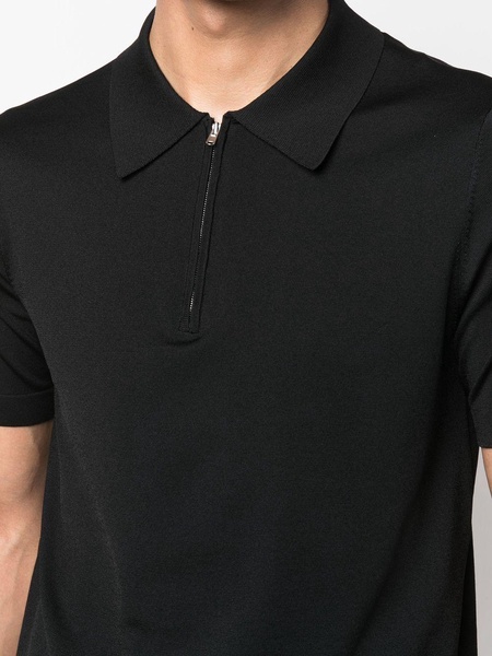 half-zip fastening polo shirt