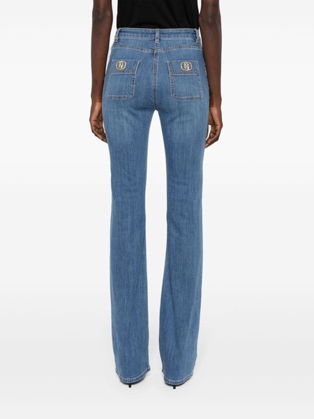 high-rise bootcut jeans