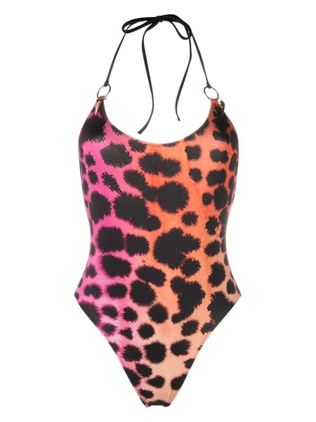 leopard-print swimsuit