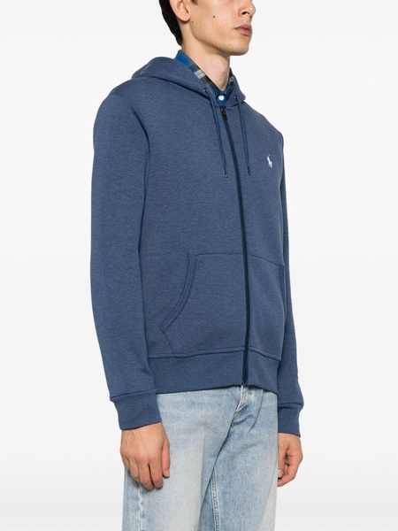 Polo Pony-embroidered zip-up hoodie