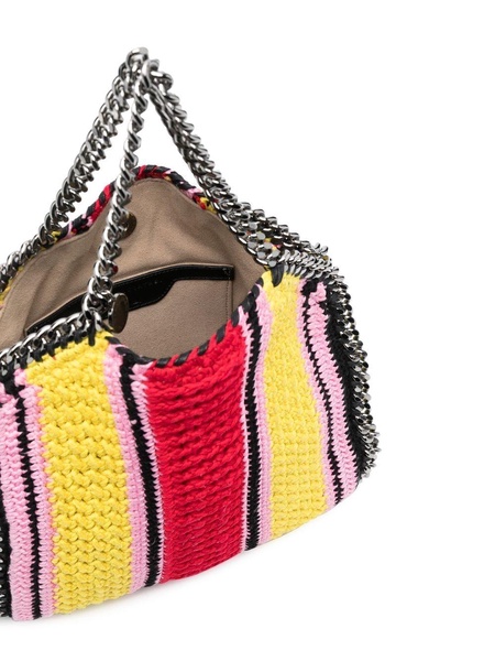 Falabella woven raffia tote bag