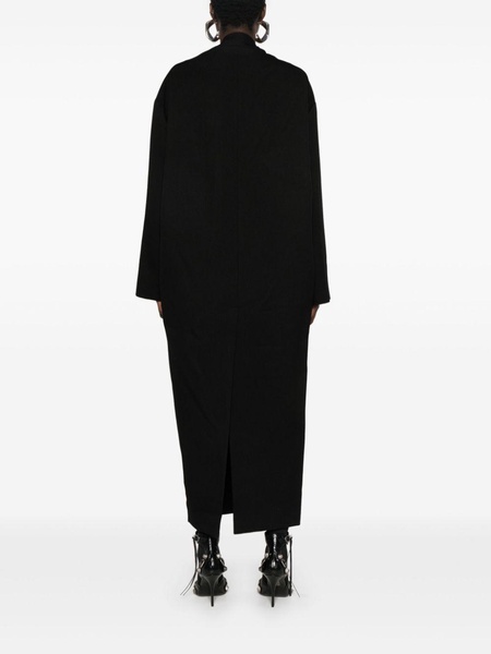 Black Wool Cocoon Coat