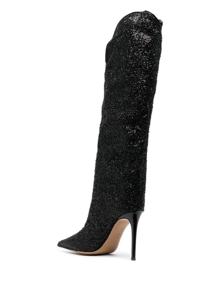 110mm sequin knee-high boots