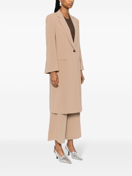 single-breasted midi coat