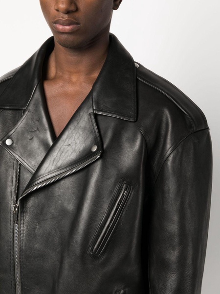 Luke Stooges zip-up leather jacket