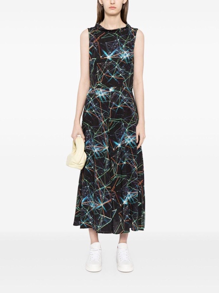 Ikon screen-print midi dress