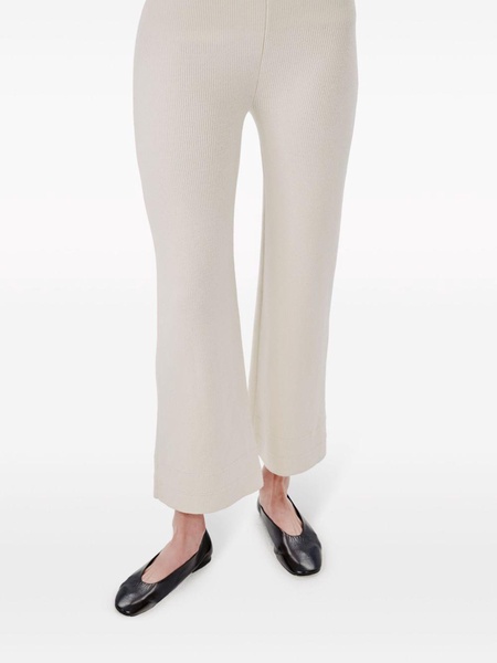 ribbed-knit cropped trousers