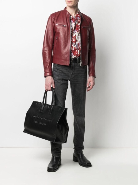 leather biker jacket