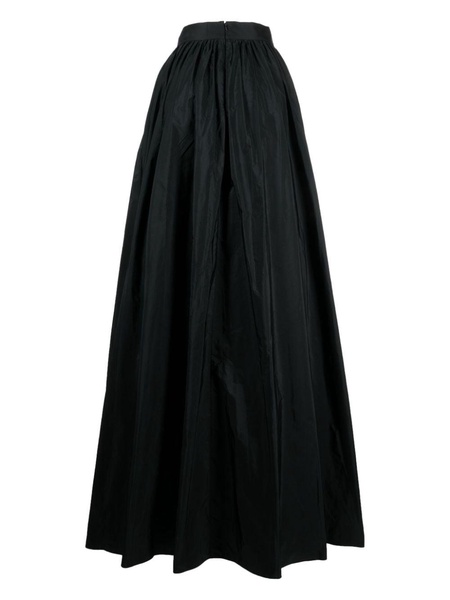 high-waist taffeta maxi skirt