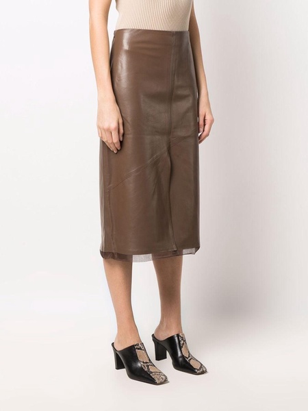 layered straight skirt 