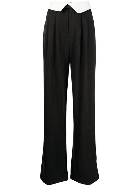 straight-leg tailored trousers