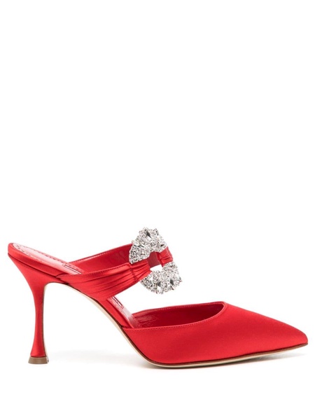 Maidugura 90mm crystal-buckle mules