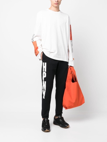 logo-patch track pants