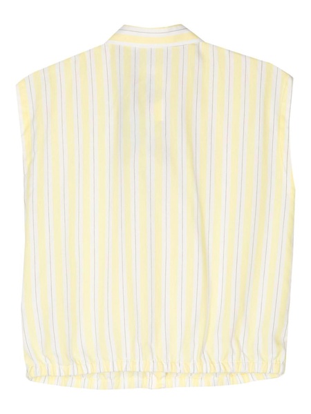 sleeveless striped shirt