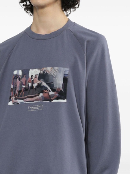 painterly-print cotton sweatshirt