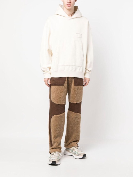 two-tone panelled track pants 