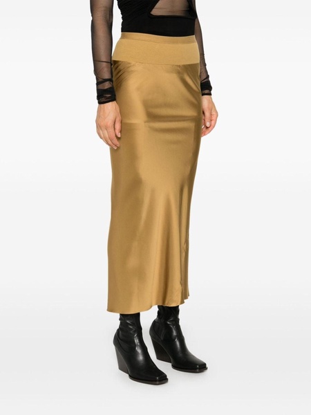 Brown Satin Skirt