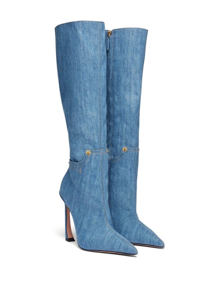 Nadja denim knee-high boots