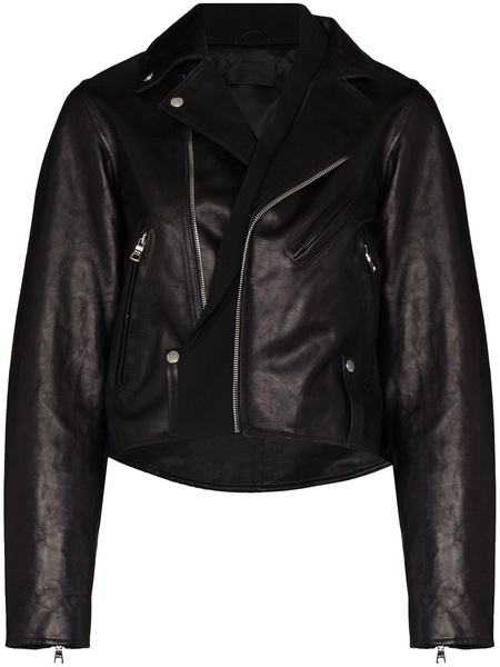 Saige leather biker jacket