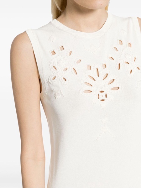 broderie anglaise tank top