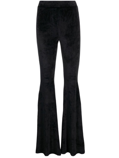 velvet flared trousers