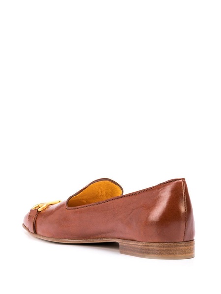 square-toe horsebit loafers