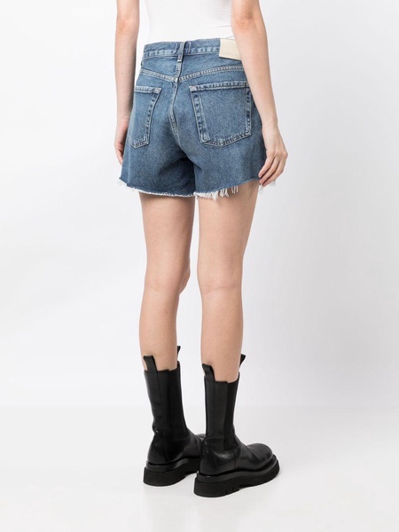 Annabelle raw-cut denim shorts