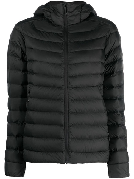 padded hooded down jacket