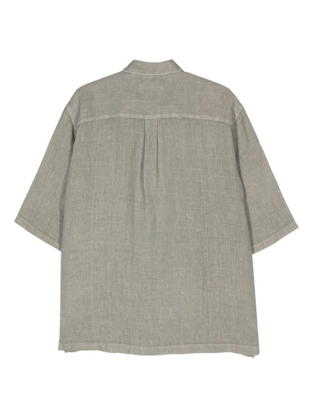 classic-collar linen shirt