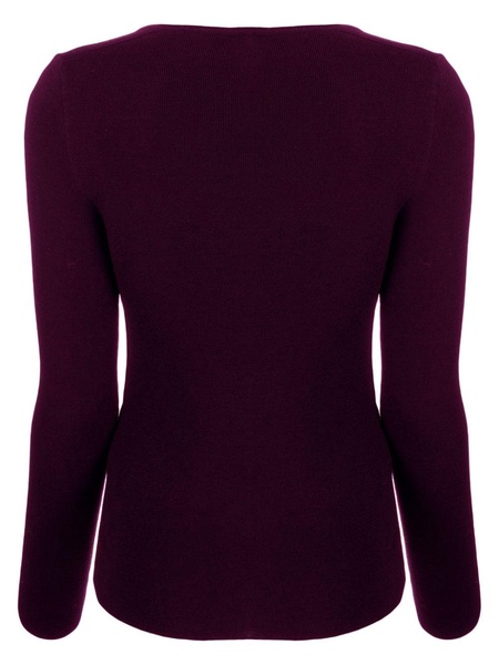 sweetheart-neck virgin-wool top