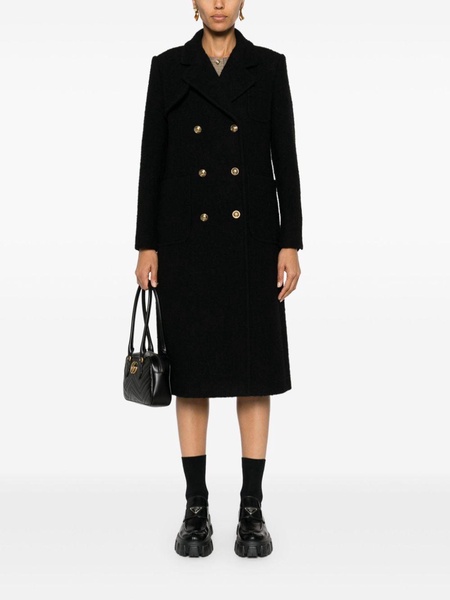 brushed-effect trench coat