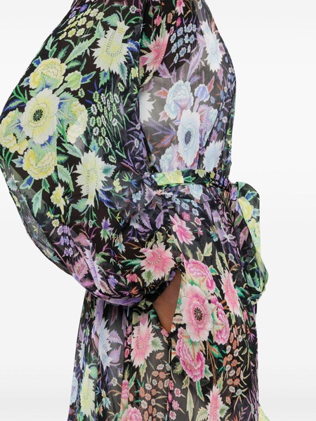 floral-print silk maxi dress